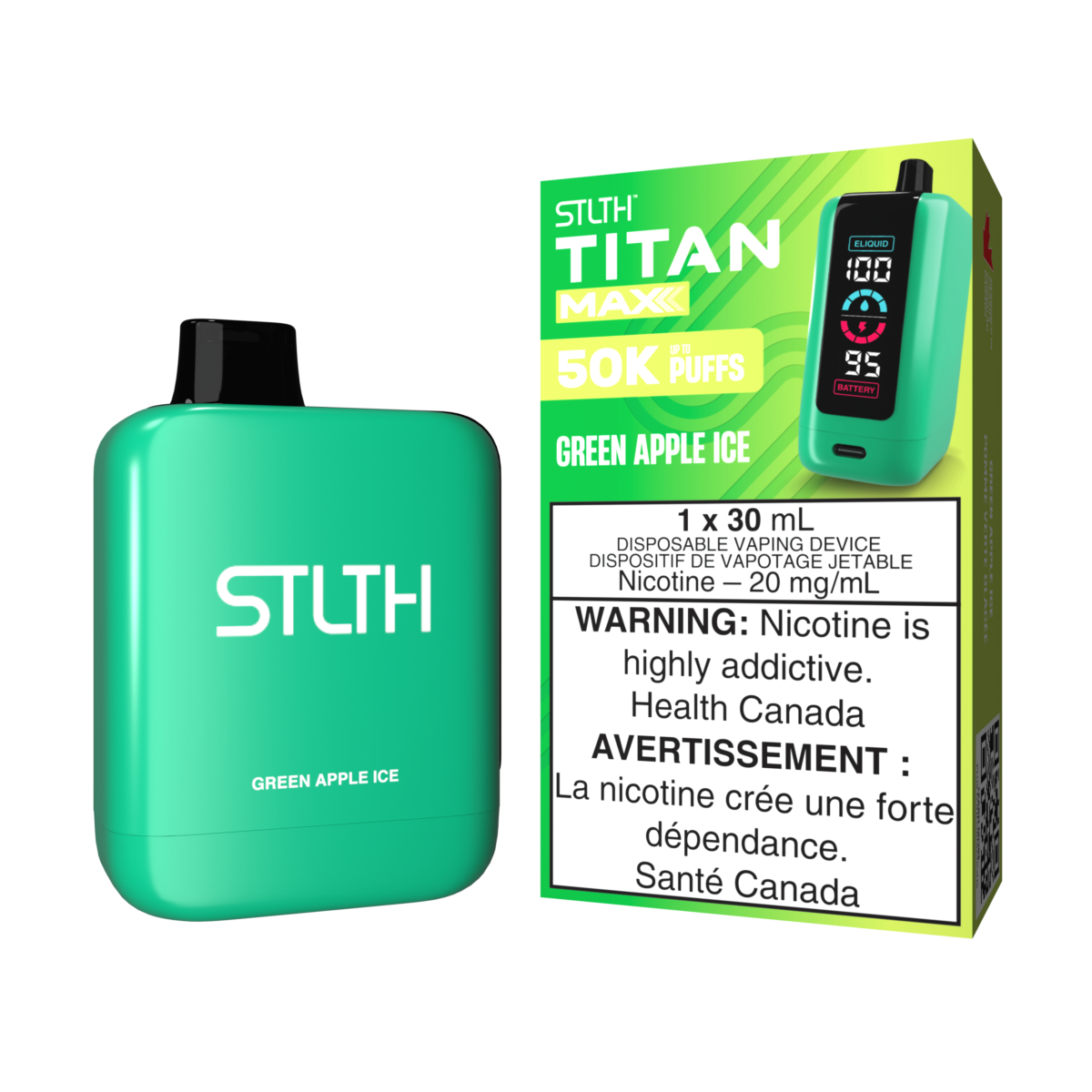 STLTHTITANMAX DEVICE KITPACKAGE GREENAPPLEICE