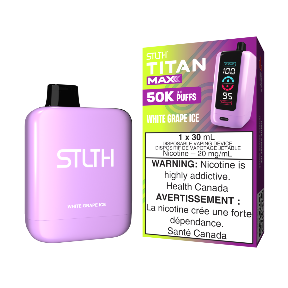 STLTHTITANMAX DEVICE KITPACKAGE WHITEGRAPEICE